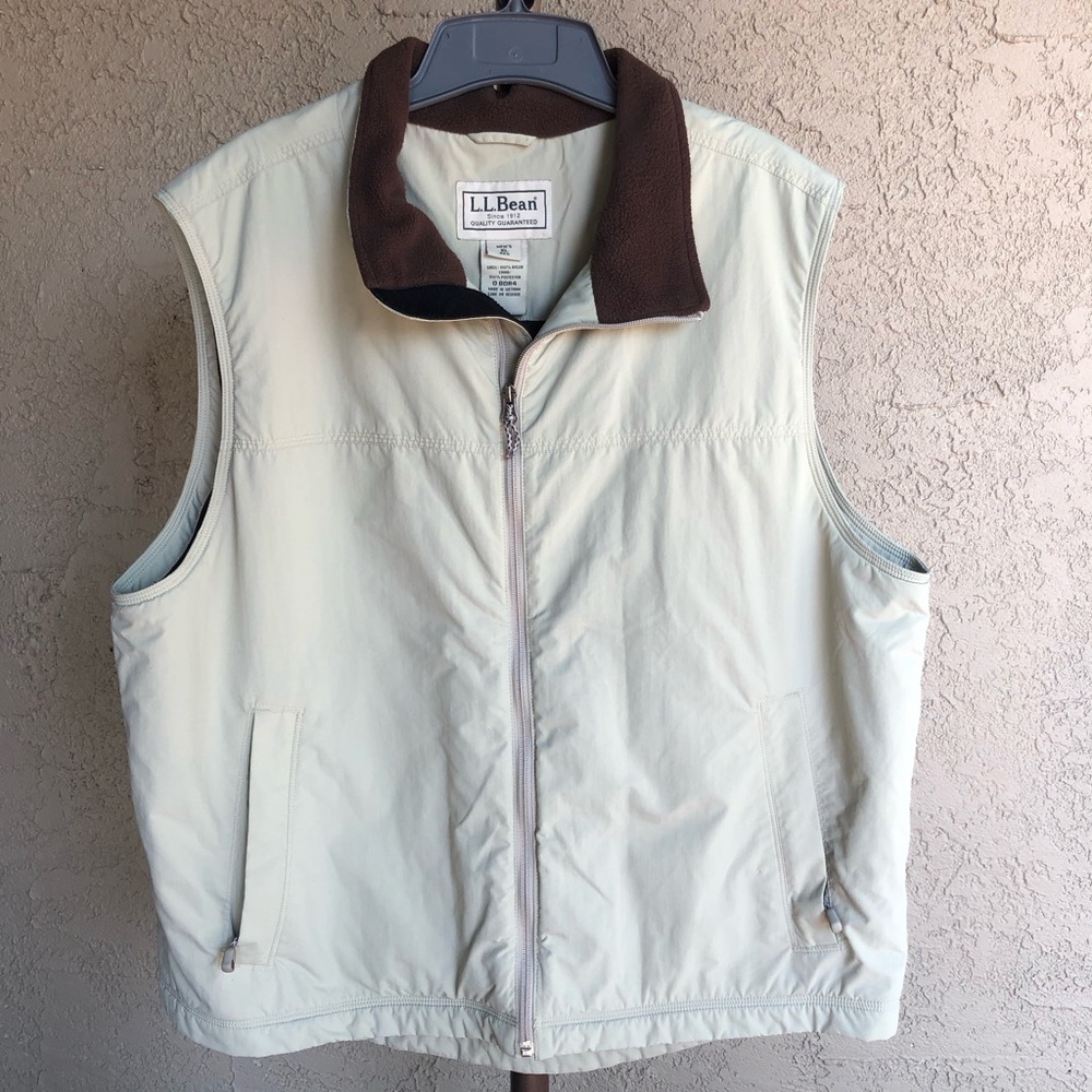 L.L. Bean Mens Fleece Lined Vest Size XL Regular